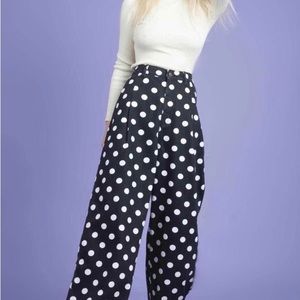 Lucy and Yak Cole Organic Denim Jeans in Polka Dot
